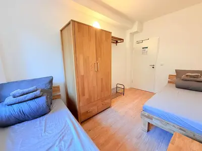 Ein Sitzbereich in der Unterkunft Boardinghouse Zur Rose