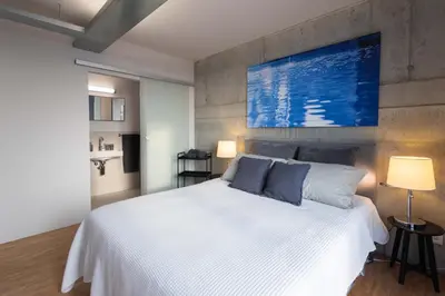 Ein Bett oder Betten in einem Zimmer der Unterkunft Apartment 