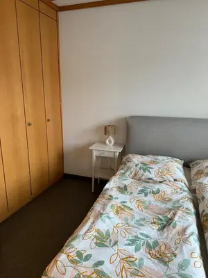 Ein Bett oder Betten in einem Zimmer der Unterkunft Ferienhaus Alte Bank in Göcklingen