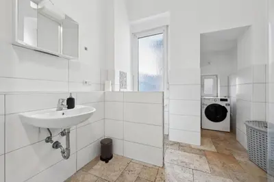 Ein Badezimmer in der Unterkunft KA01 Schicke Wohnung in Worms!