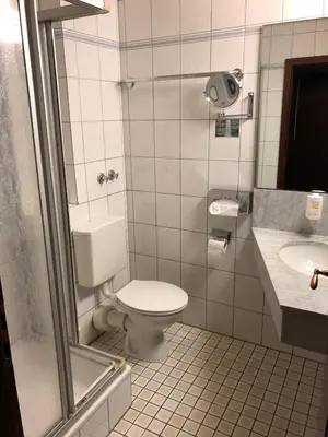 Ein Badezimmer in der Unterkunft Hotel Hubertus Gernsheim Rhein