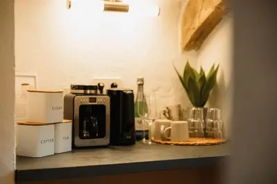 Kaffee-/Teezubehör in der Unterkunft Burg Stettenfels