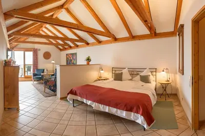 Ein Bett oder Betten in einem Zimmer der Unterkunft Das Palatinum