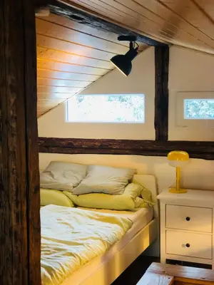 Ein Bett oder Betten in einem Zimmer der Unterkunft Alte Töpferei
