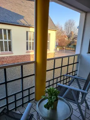 Ein Balkon oder eine Terrasse in der Unterkunft Golden Star