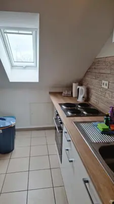 Küche/Küchenzeile in der Unterkunft 2 x Einzelbett Studio
