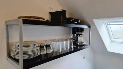 Küche/Küchenzeile in der Unterkunft 2 x Einzelbett Studio