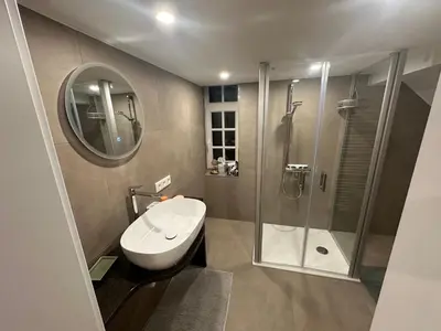 Ein Badezimmer in der Unterkunft Odenwaldperlchen