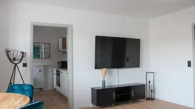TV/Unterhaltungsangebot in der Unterkunft Charmante Schlossblick Wohnung
