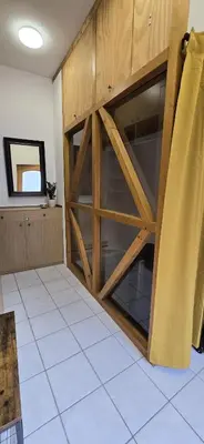 Küche/Küchenzeile in der Unterkunft Ferienwohnung Freiraum