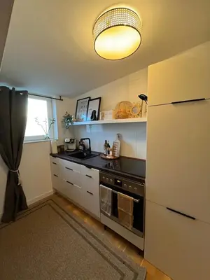 Küche/Küchenzeile in der Unterkunft 2-Zimmer Apartment - Zentral über den Dächern von Aschaffenburg - 5 min vom HBF - Gegenüber City Galerie