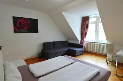 Ein Bett oder Betten in einem Zimmer der Unterkunft Quadrate Hostel Mannheim Z5 Denkmalschutz