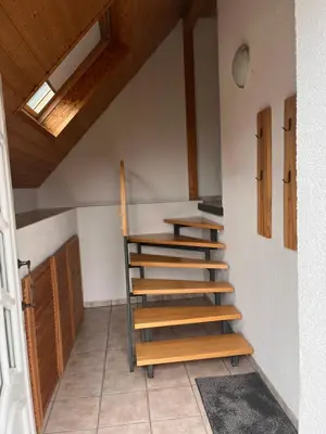 Ein Etagenbett oder Etagenbetten in einem Zimmer der Unterkunft Dachstub