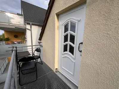 Ein Balkon oder eine Terrasse in der Unterkunft Dachstub