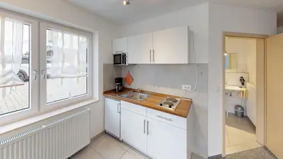 Küche/Küchenzeile in der Unterkunft Apartmenthaus Gärtner