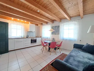 Küche/Küchenzeile in der Unterkunft Ferienwohnung in charmantem Fachwerkhaus