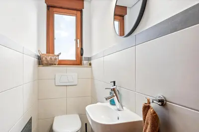 Ein Badezimmer in der Unterkunft Ferienwohnung 