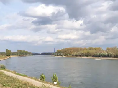 Blick auf einen Fluss in der Nähe der Ferienwohnung