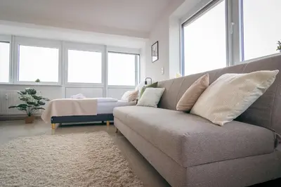 Ein Sitzbereich in der Unterkunft 2BR - Apartment Lichtblick