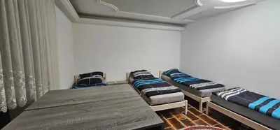 Ein Bett oder Betten in einem Zimmer der Unterkunft Schöne Wohnung mit Kamin