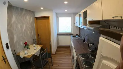 Küche/Küchenzeile in der Unterkunft Ferienwohnung Landliebe