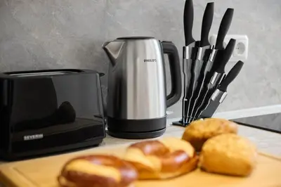 Kaffee-/Teezubehör in der Unterkunft hygge-flats Apartment für 2-6, WLAN, Homeoffice