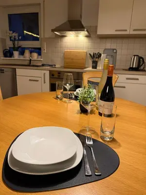 Küche/Küchenzeile in der Unterkunft Ferienwohnung mit Terrasse