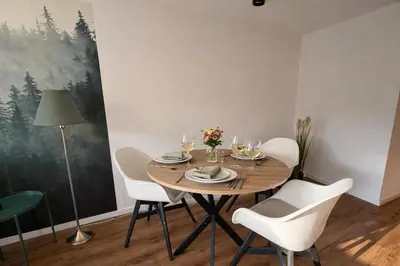 Grundriss der Unterkunft Fächerlofts Black Forest Terrasse 40qm Studio WLAN - Messe Karlsruhe