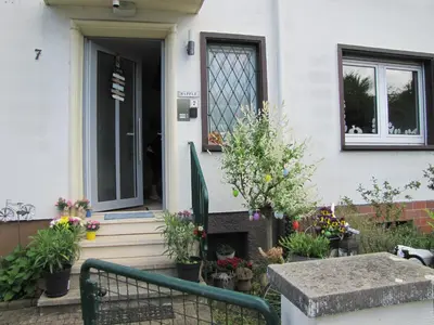 Ein Garten an der Unterkunft Haus Edingen