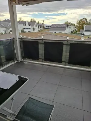 Ein Balkon oder eine Terrasse in der Unterkunft 3 Zimmer Appartement am Wildpark, 83 m nahe Fachhochschule Wirtschaft