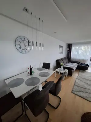 Ein Sitzbereich in der Unterkunft 3 Zimmer Apartment am Wildpark
