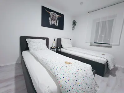 Ein Bett oder Betten in einem Zimmer der Unterkunft Stylvolles & schönes Apartment