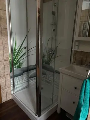 Ein Badezimmer in der Unterkunft Ferienwohnung Erftal
