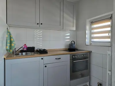 Küche/Küchenzeile in der Unterkunft Apartment Katharina
