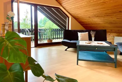 Ein Sitzbereich in der Unterkunft Odw homes - naturnahe Wohnung im Landhaus