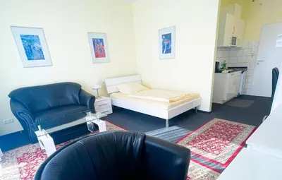 Küche/Küchenzeile in der Unterkunft Appartementhaus Regina - Darmstadt - Griesheim