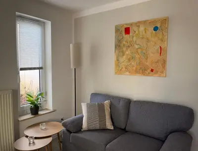 Ein Sitzbereich in der Unterkunft Ferienwohnung Daly