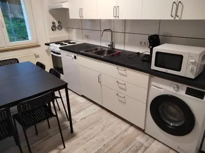 Küche/Küchenzeile in der Unterkunft MZK Maier Schöne Aussicht, Preiswert