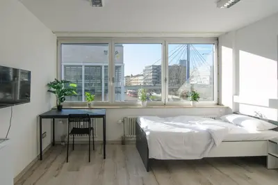 Ein Bett oder Betten in einem Zimmer der Unterkunft MZK Maier Schnäppchen im Zentrum