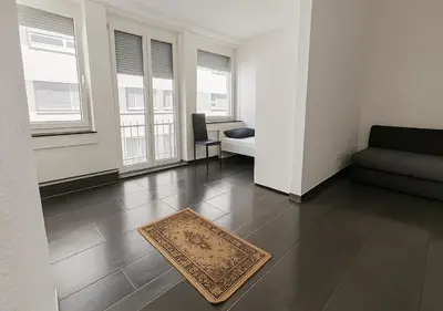 Ein Sitzbereich in der Unterkunft Marie Zimmer Zentral Bequem