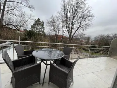 Ein Balkon oder eine Terrasse in der Unterkunft Ludwig Camas - Apartments