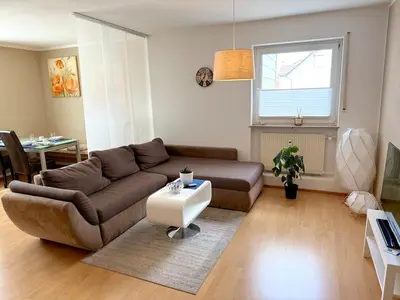 Ein Sitzbereich in der Unterkunft Gemütliche 2 Zimmer Wohnung in Kleinostheim