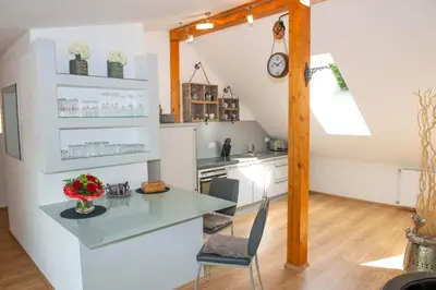 Küche/Küchenzeile in der Unterkunft Ferienhaus am Bellachini