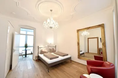Ein Bett oder Betten in einem Zimmer der Unterkunft Altstadtapartment Bel Etage
