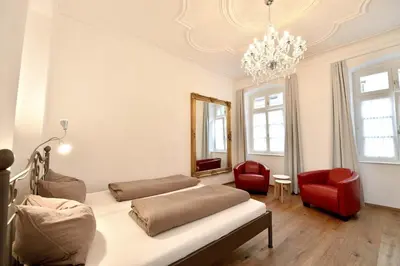Ein Sitzbereich in der Unterkunft Altstadtapartment Bel Etage
