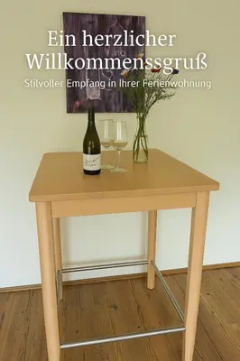 Getränke in der Unterkunft Traumhafte Wohnung mit Balkon & Flussblick in Neckarsteinach, 15km Heidelberg