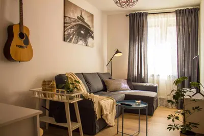 Ein Sitzbereich in der Unterkunft COZEE - Gemütliches 2,5-Zimmer Apartment mit Netflix