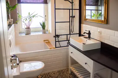 Ein Badezimmer in der Unterkunft COZEE - Gemütliches 2,5-Zimmer Apartment mit Netflix