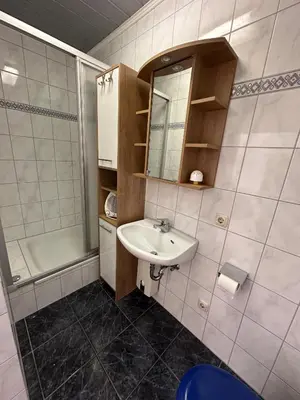 Ein Badezimmer in der Unterkunft Ferienwohnung Alte Metzgerei Mömlingen