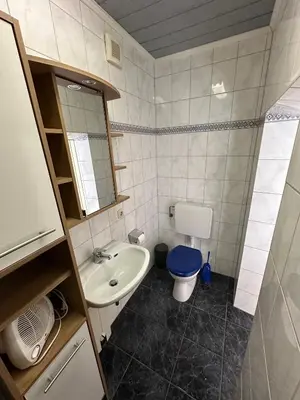 Ein Badezimmer in der Unterkunft Ferienwohnung Alte Metzgerei Mömlingen